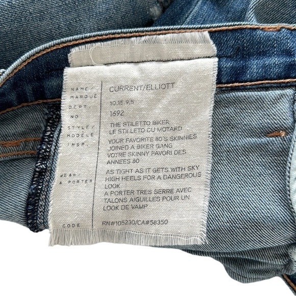Current/Elliott Stiletto Biker Jeans - Size 28 - Picture 7 of 13